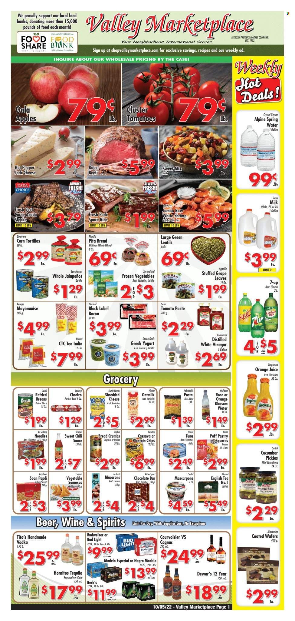 Valley Marketplace (CA) Weekly Ad Flyer Specials October 5 to October 11, 2022