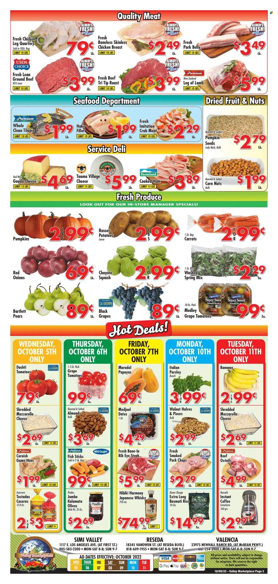 Valley Marketplace (CA) Weekly Ad Flyer Specials October 5 to October 11, 2022
