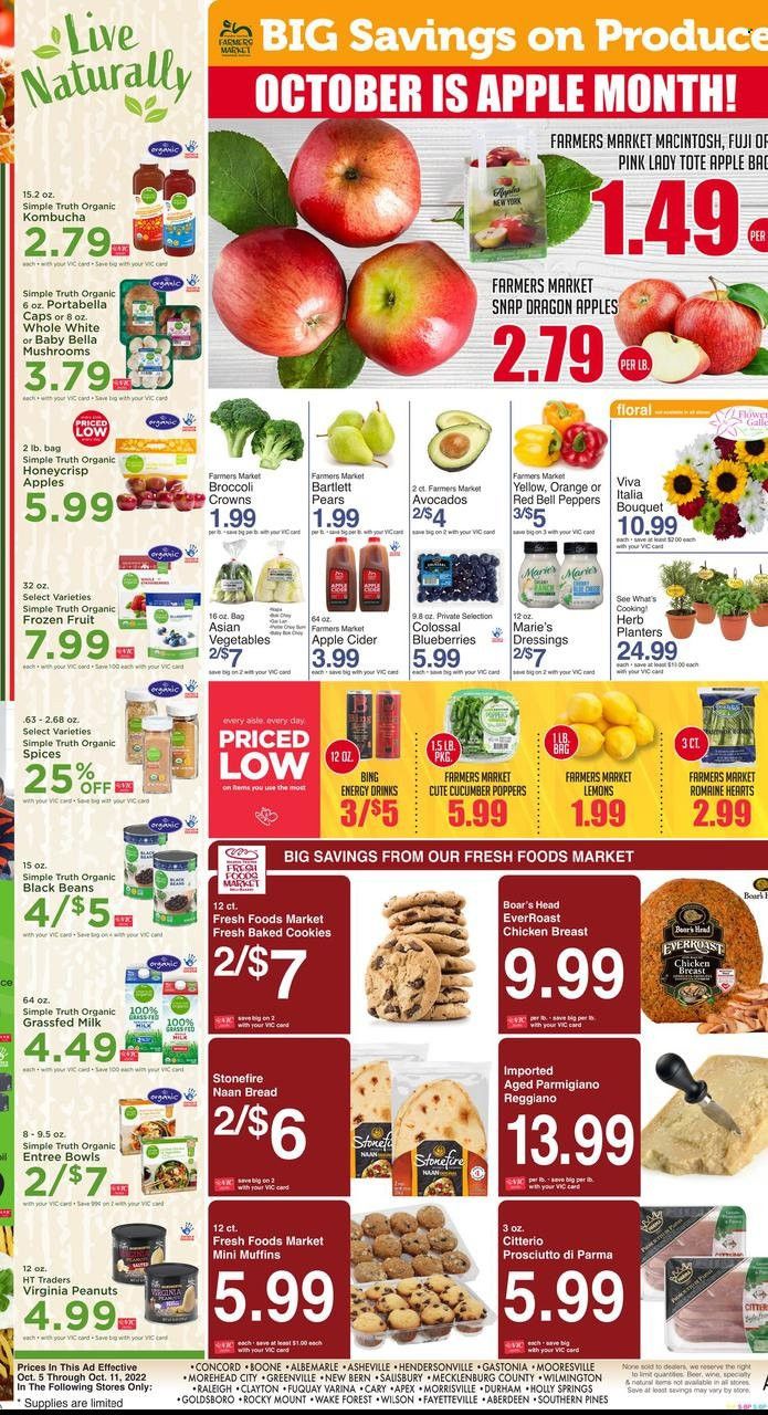 Harris Teeter Weekly Ad Flyer Specials October 5 to October 11, 2022
