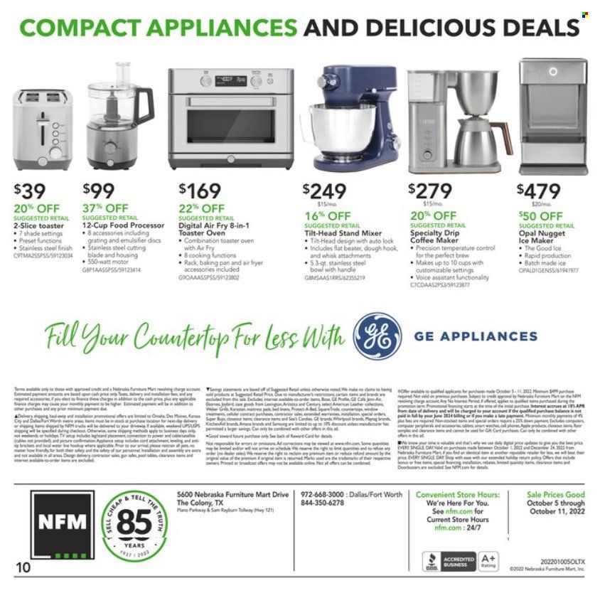 Nebraska Furniture Mart (IA, KS, NE, TX) Weekly Ad Flyer Specials October 5 to October 11, 2022