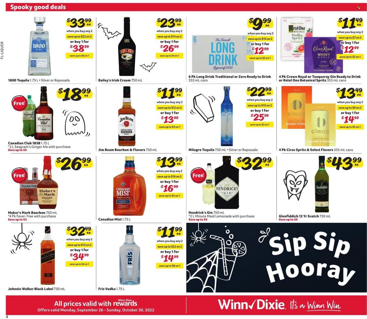 Winn Dixie (AL, FL, GA, LA) Weekly Ad Flyer Specials September 26 to October 30, 2022