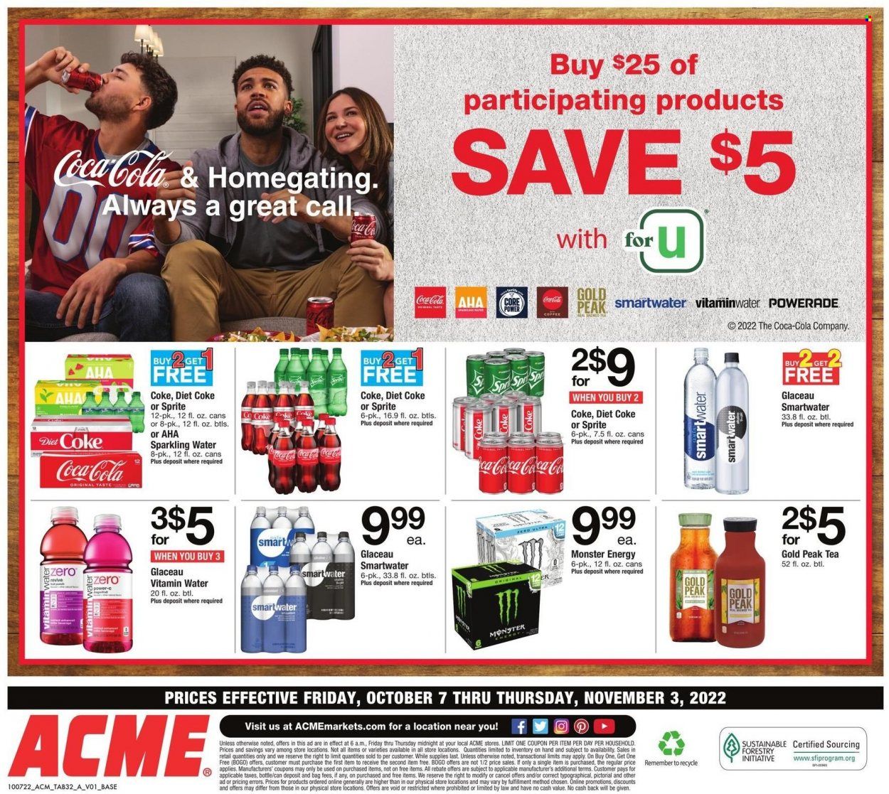 ACME (DE, NJ, NY, PA) Weekly Ad Flyer Specials October 7 to November 3, 2022