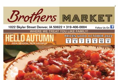 Brothers Market (IA, KS, MO) Weekly Ad Flyer Specials October 5 to October 11, 2022