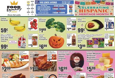 Food Dynasty (NY) Weekly Ad Flyer Specials October 7 to October 13, 2022