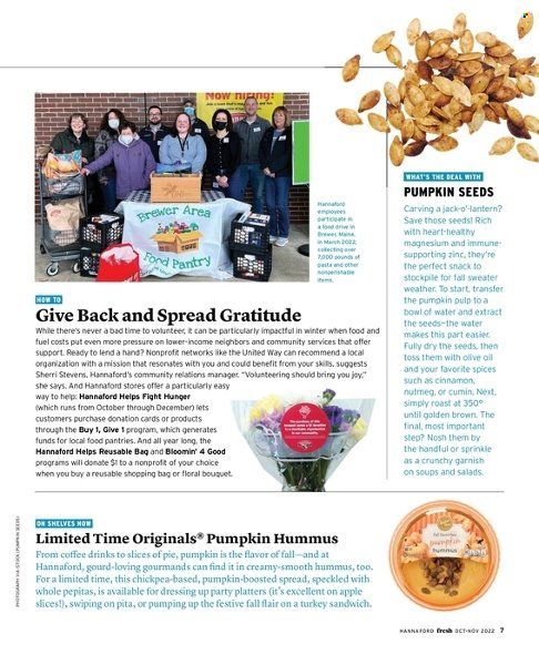 Hannaford (MA, ME, NH, NY, VT) Weekly Ad Flyer Specials October 1 to November 30, 2022