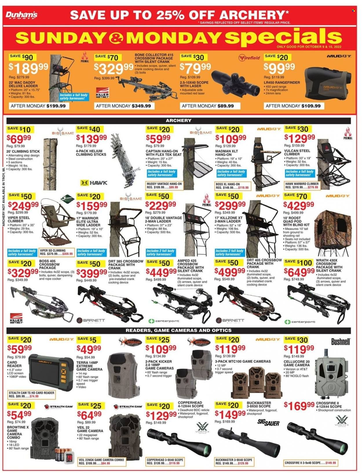 Dunham's Sports Weekly Ad Flyer Specials October 8 to October 13, 2022