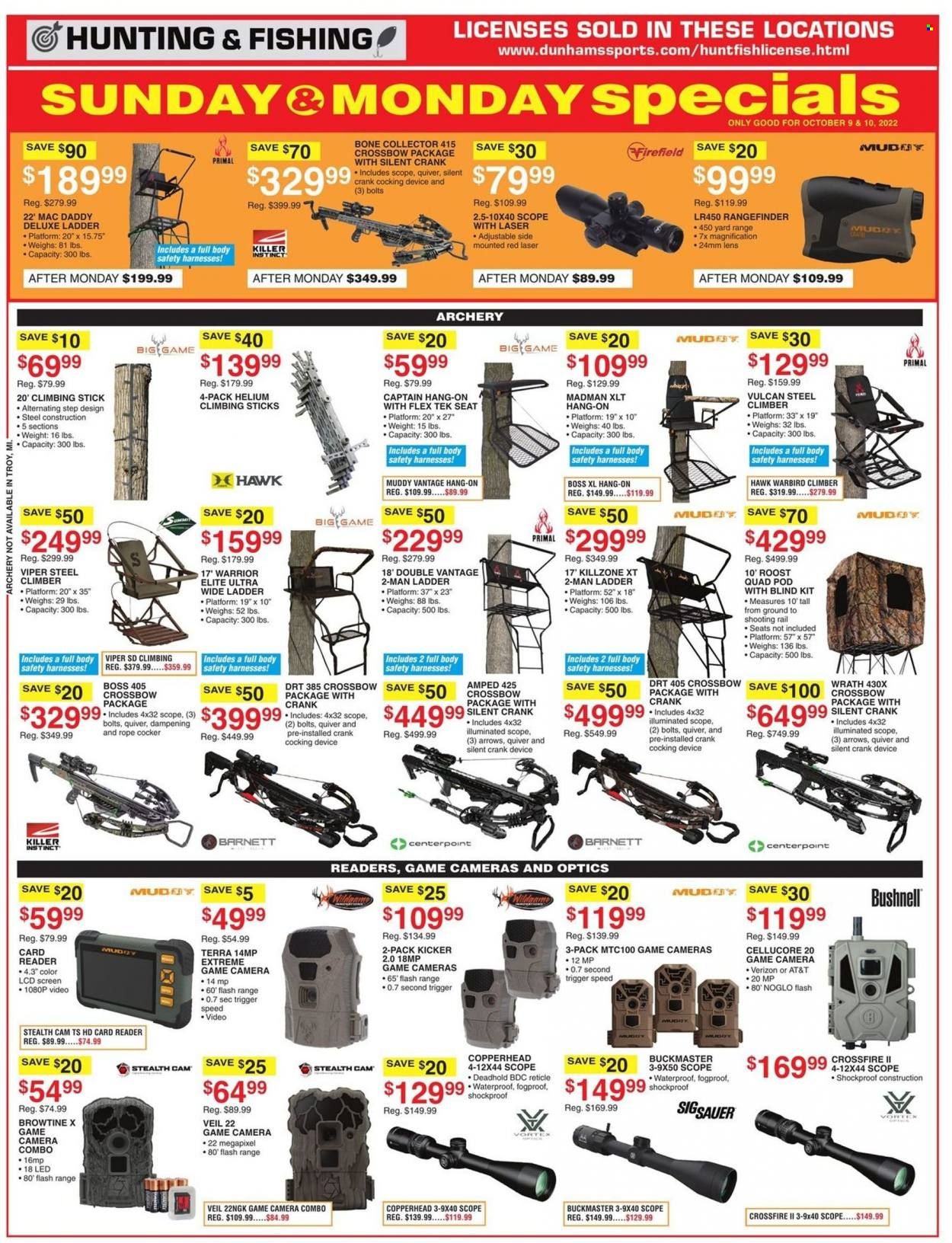 Dunham's Sports (MI, PA, WI) Weekly Ad Flyer Specials October 8 to October 13, 2022