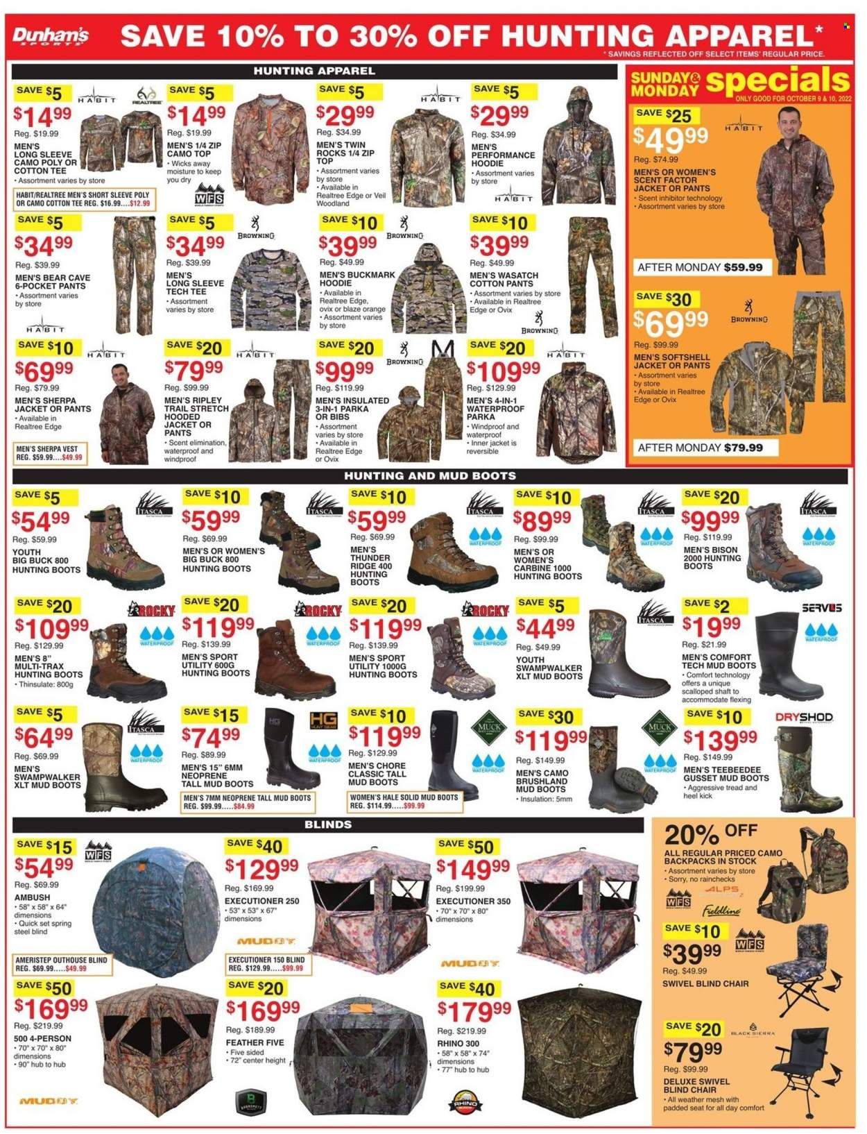 Dunham's Sports (MI, PA, WI) Weekly Ad Flyer Specials October 8 to October 13, 2022