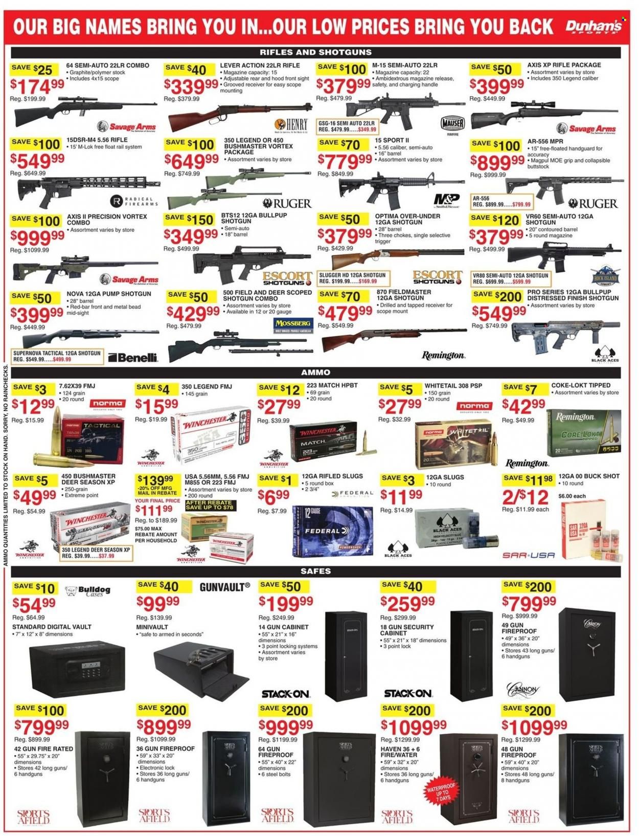 Dunham's Sports (MI, PA, WI) Weekly Ad Flyer Specials October 8 to October 13, 2022