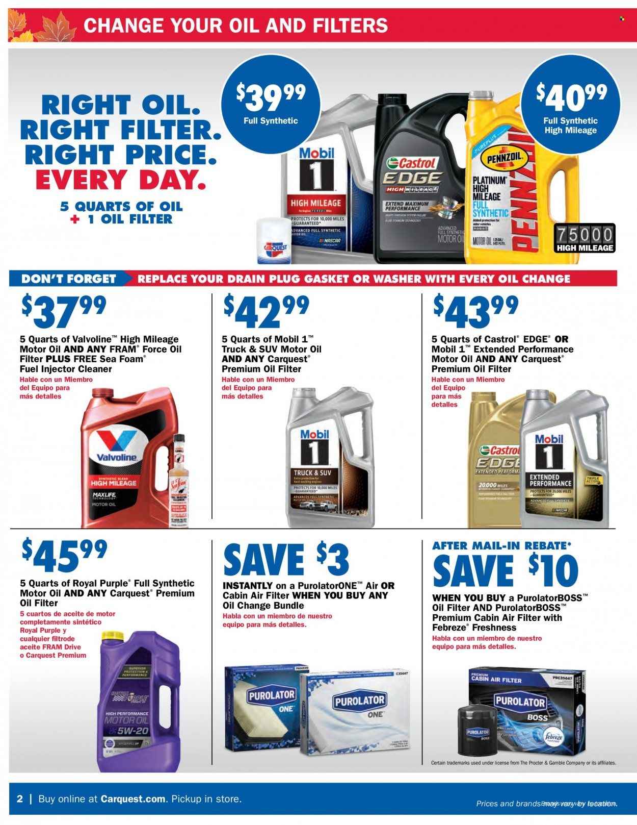 Carquest Weekly Ad Flyer Specials October 6 to November 9, 2022