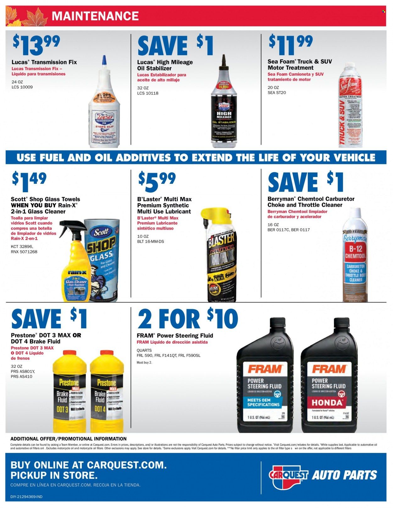 Carquest Weekly Ad Flyer Specials October 6 to November 9, 2022