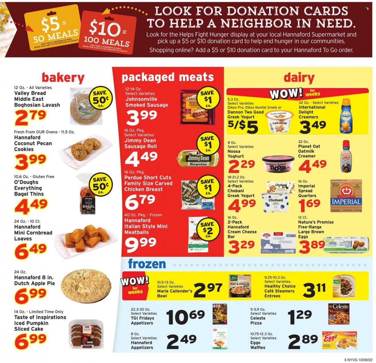 Hannaford (NY) Weekly Ad Flyer Specials October 9 to October 15, 2022