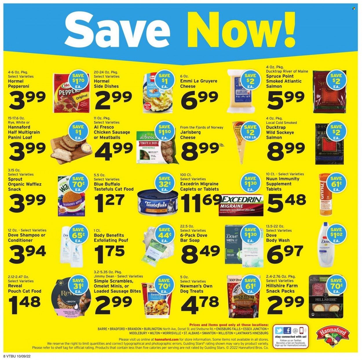Hannaford (VT) Weekly Ad Flyer Specials October 9 to October 15, 2022