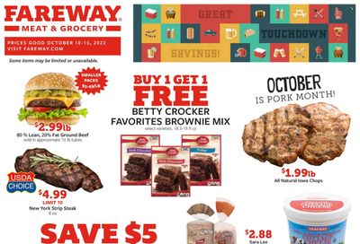 Fareway (IA) Weekly Ad Flyer Specials October 10 to October 15, 2022