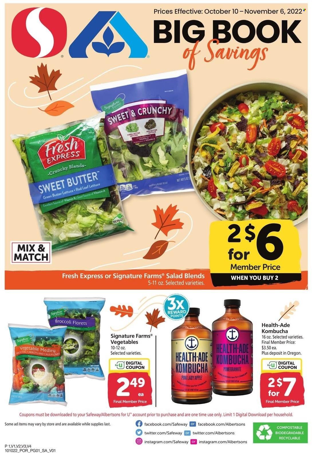 Safeway (OR) Weekly Ad Flyer Specials October 10 to November 6, 2022