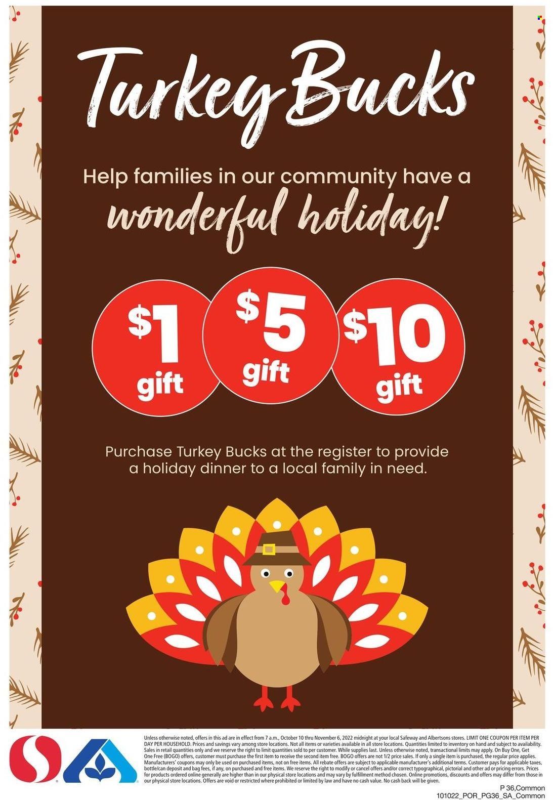 Safeway (OR) Weekly Ad Flyer Specials October 10 to November 6, 2022