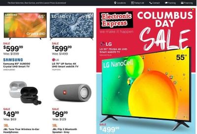 Electronic Express (AL, TN) Weekly Ad Flyer Specials October 9 to October 15, 2022