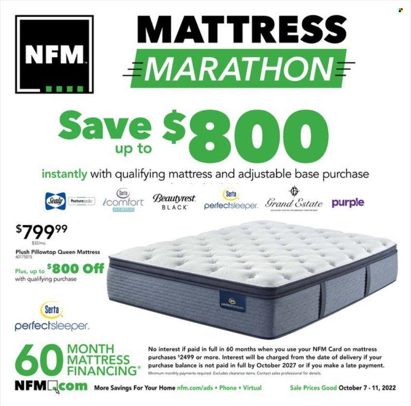 Nebraska Furniture Mart (IA, KS, NE, TX) Weekly Ad Flyer Specials October 7 to October 11, 2022