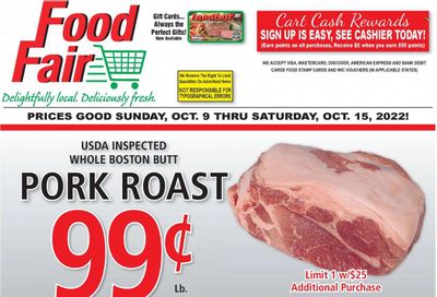 Food Fair Market (KY, OH, WV) Weekly Ad Flyer Specials October 9 to October 15, 2022