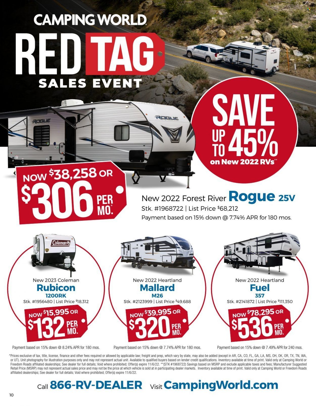 Gander RV & Outdoors Weekly Ad Flyer Specials October 10 to November 6, 2022
