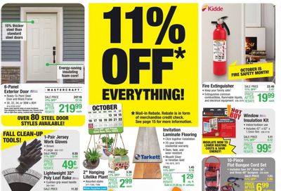 Menards Weekly Ad Flyer Specials October 13 to October 23, 2022