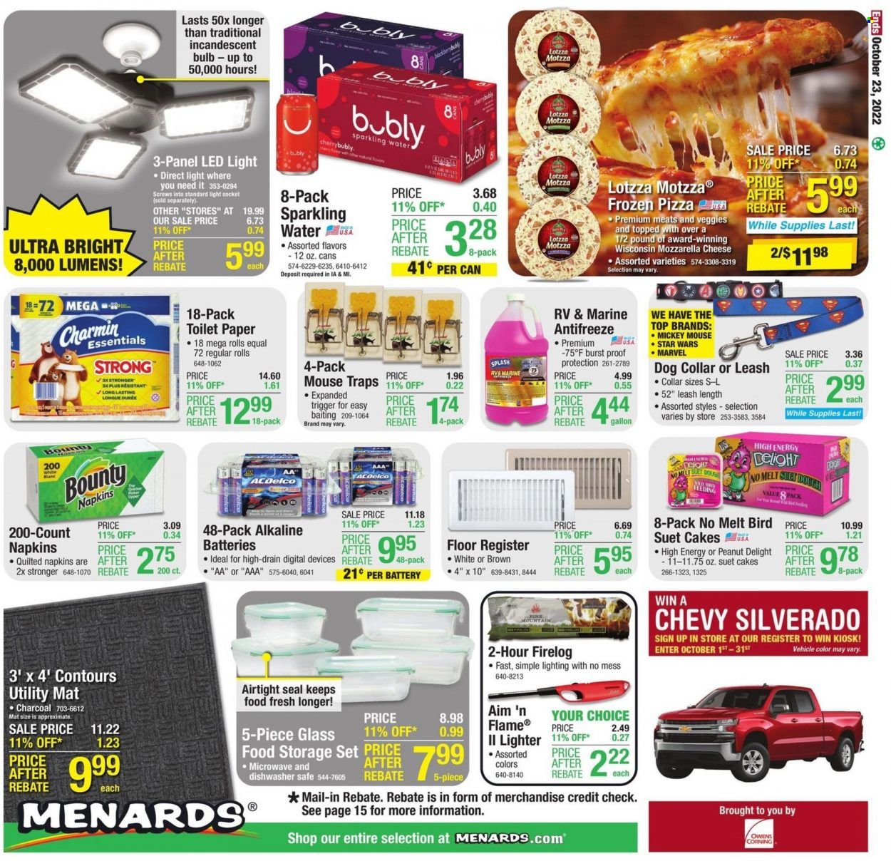 Menards Weekly Ad Flyer Specials October 13 to October 23, 2022