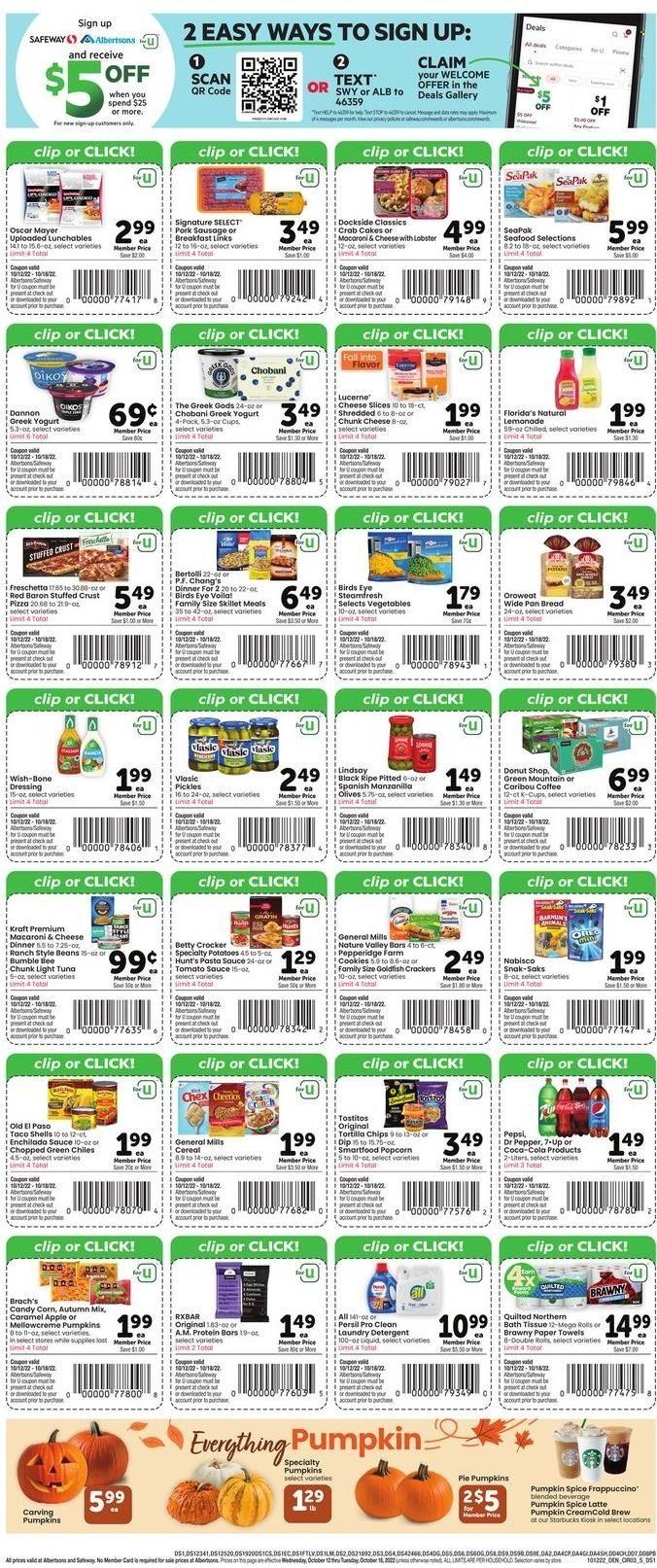 Safeway (SD) Weekly Ad Flyer Specials October 12 to October 18, 2022