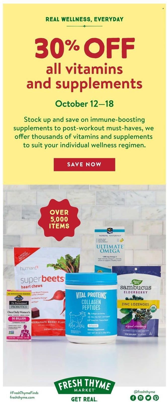 Fresh Thyme Weekly Ad Flyer Specials October 12 to October 18, 2022