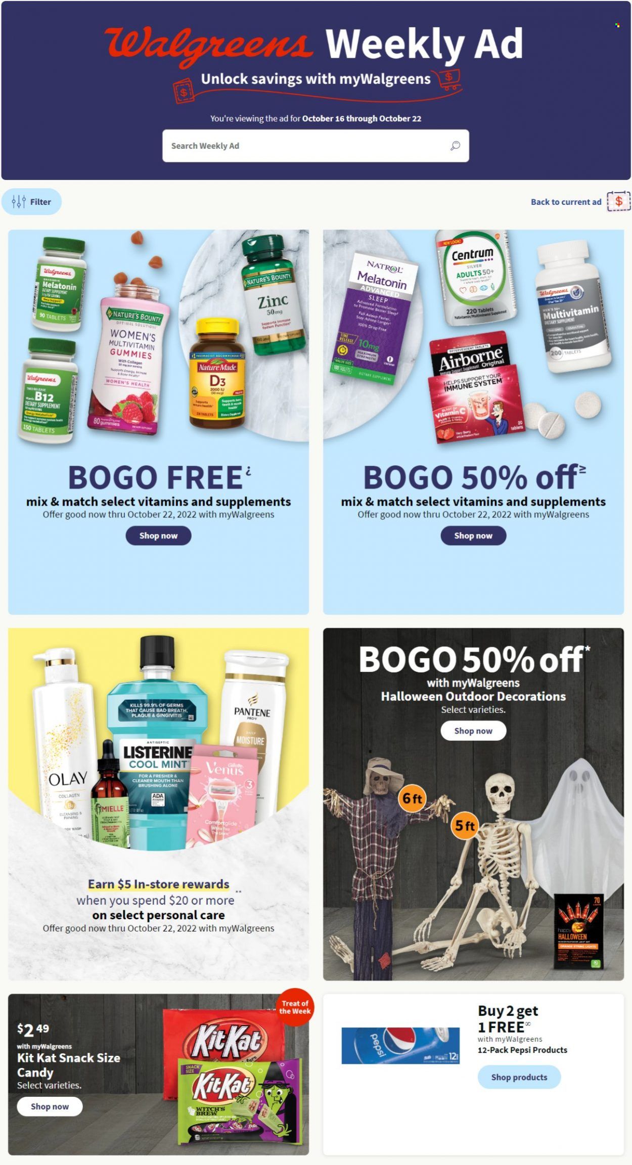 Walgreens Weekly Ad Flyer Specials October 16 to October 22, 2022