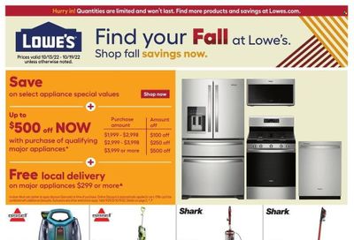 Lowe's Weekly Ad Flyer Specials October 13 to October 19, 2022