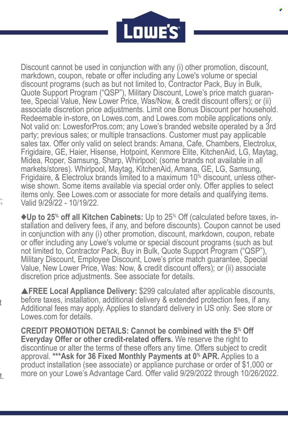 Lowe's Weekly Ad Flyer Specials October 13 to October 19, 2022