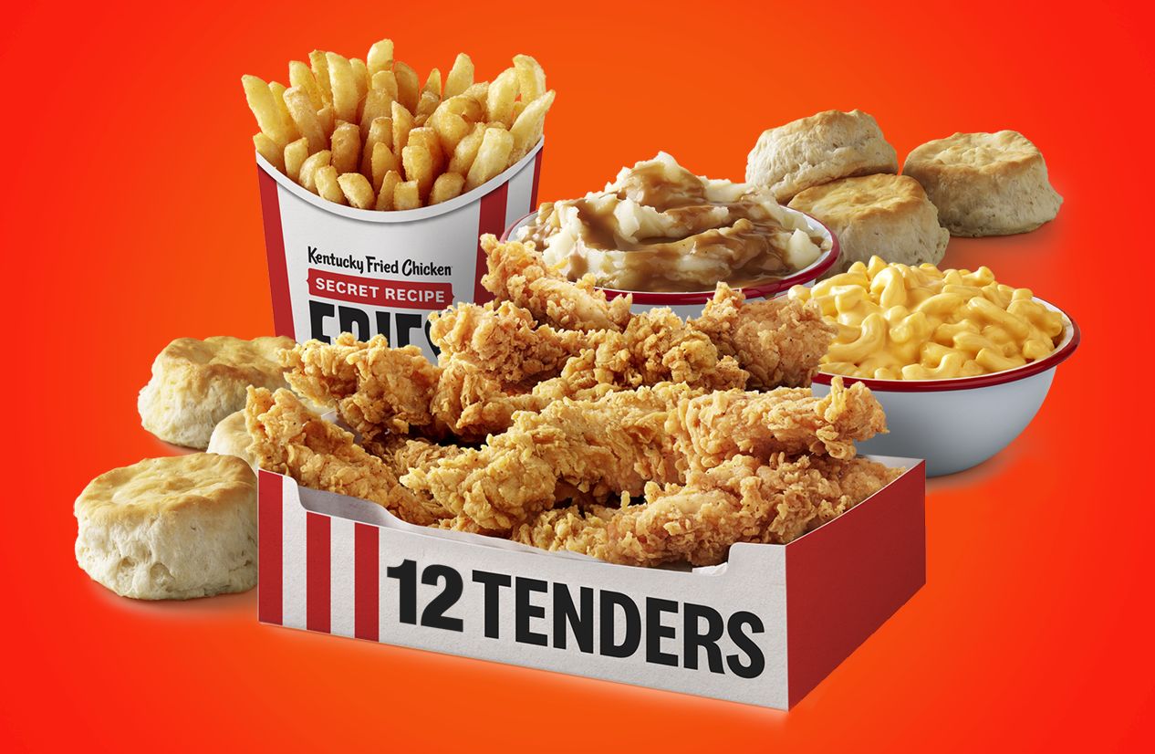 Save with the KFC 12 Piece Tenders Meal Available In-app or Online at Kentucky Fried Chicken Save with the KFC 12 Piece Tenders Meal Available In-app or Online at Kentucky Fried Chicken