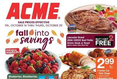 ACME (DE, NJ, NY, PA) Weekly Ad Flyer Specials October 14 to October 20, 2022