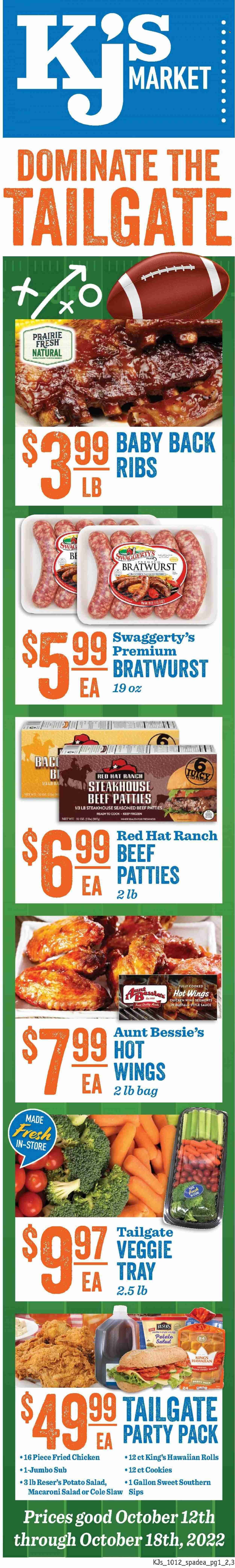 KJ´s Market (GA, SC) Weekly Ad Flyer Specials October 12 to October 18, 2022