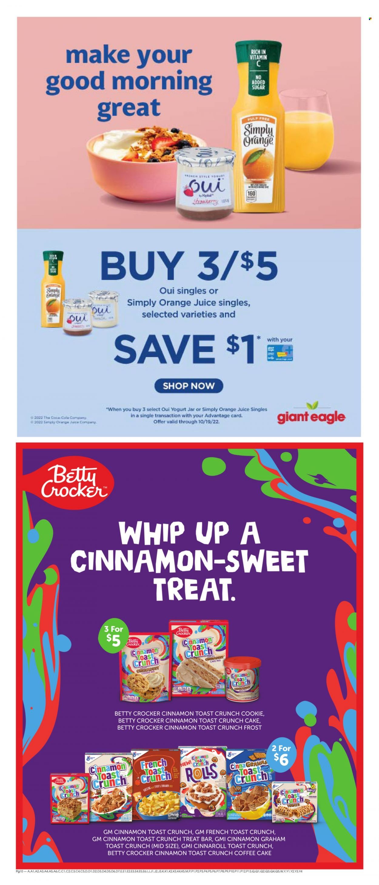 Giant Eagle (OH, PA) Weekly Ad Flyer Specials October 13 to October 19, 2022