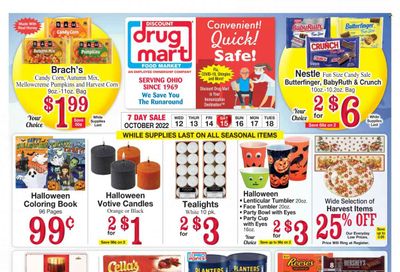 Discount Drug Mart (OH) Weekly Ad Flyer Specials October 12 to October 18, 2022