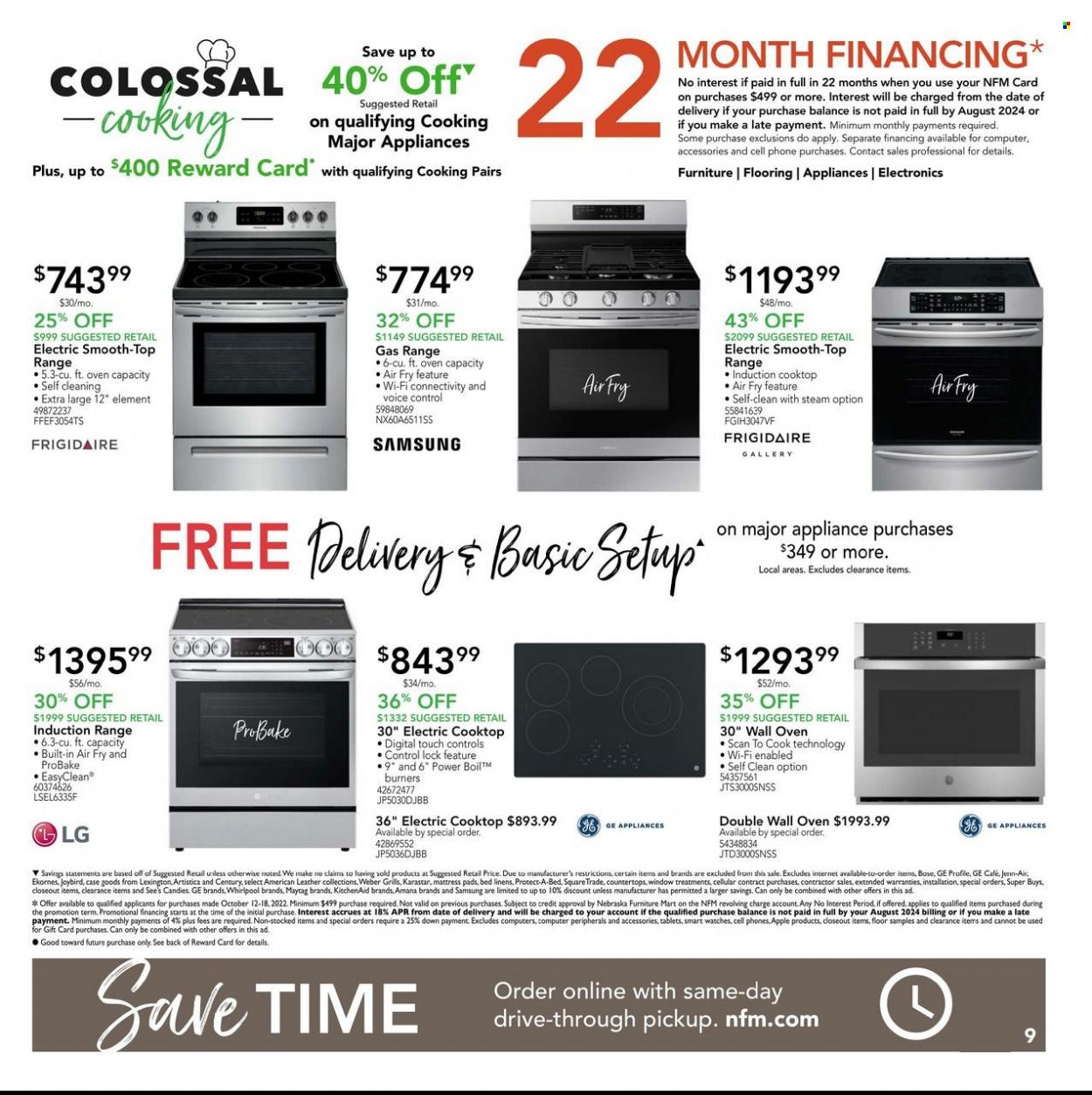Nebraska Furniture Mart (IA, KS, NE, TX) Weekly Ad Flyer Specials October 12 to October 18, 2022