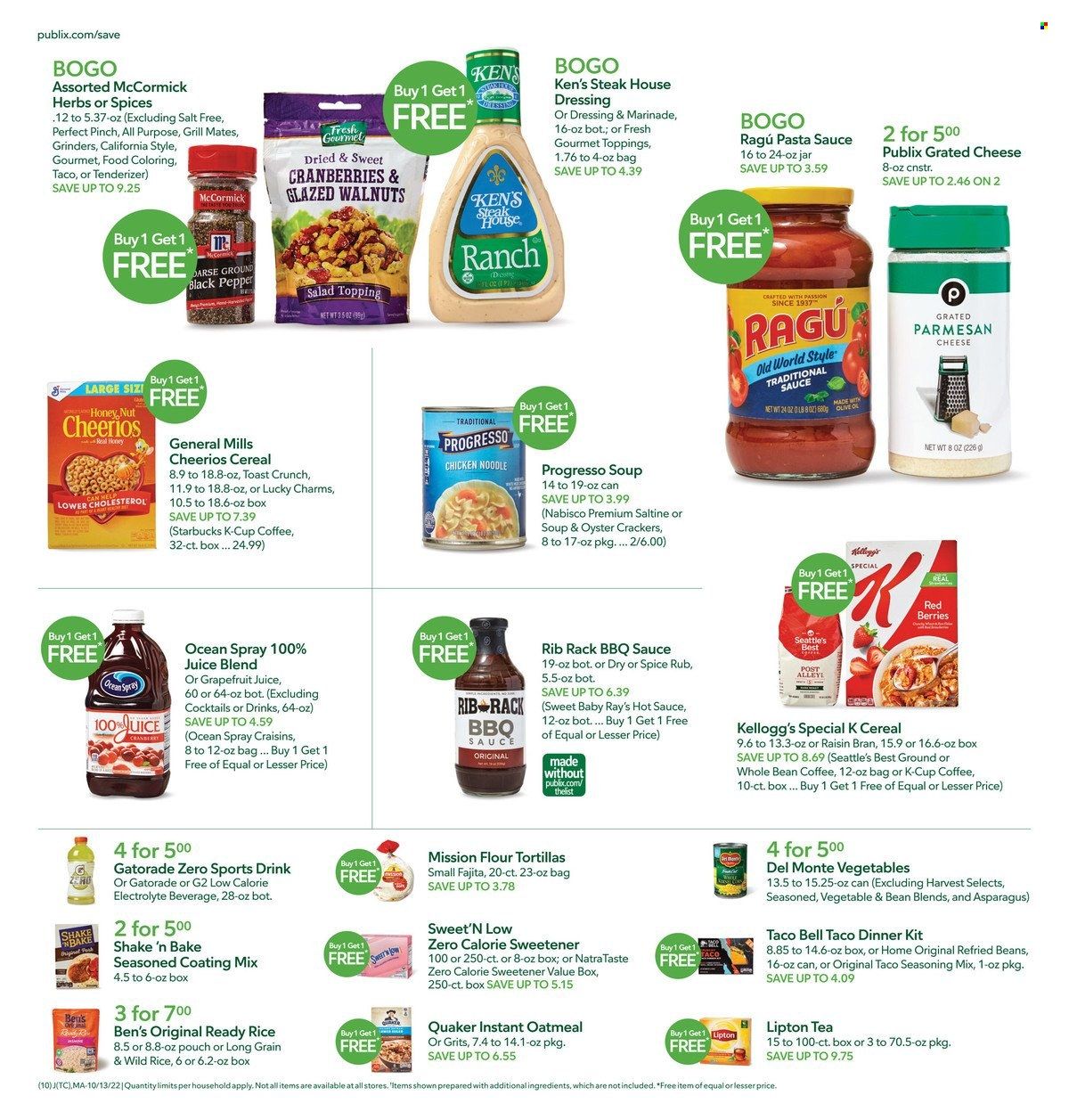 Publix (AL, FL, GA, NC, SC, TN) Weekly Ad Flyer Specials October 13 to October 19, 2022