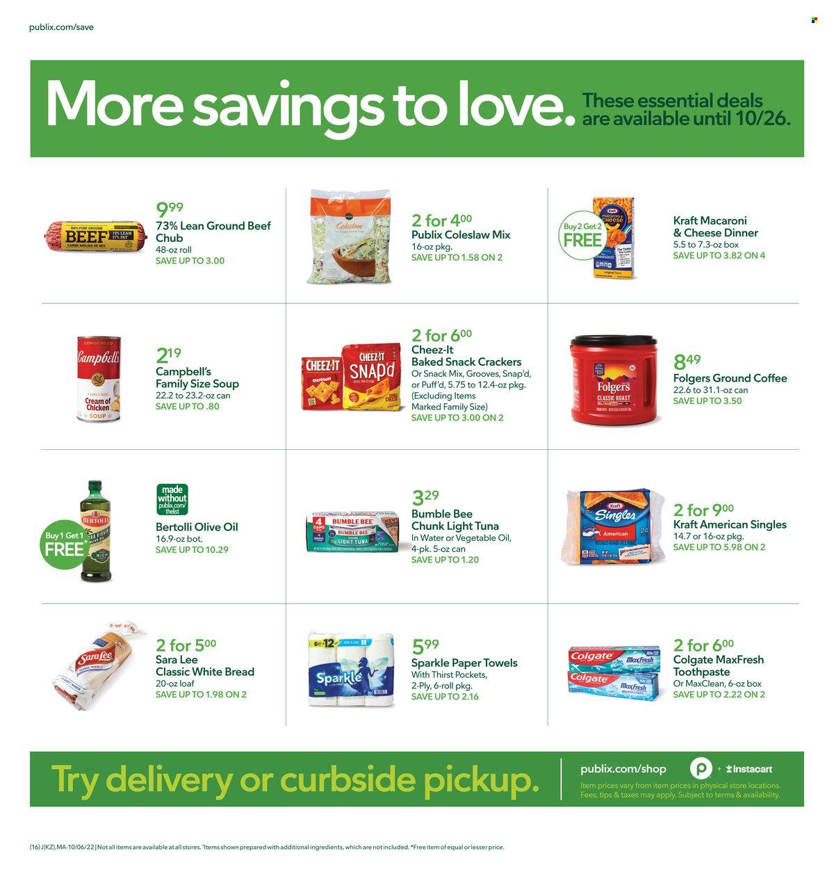 Publix (AL, FL, GA, NC, SC, TN) Weekly Ad Flyer Specials October 13 to October 19, 2022