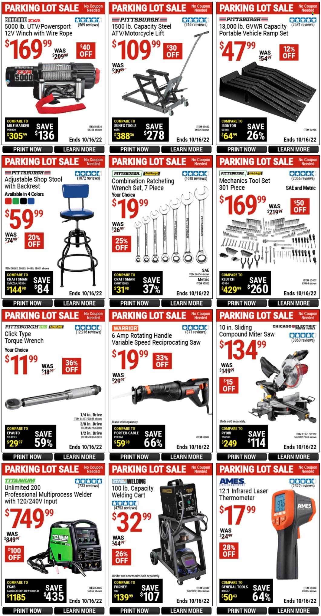 Harbor Freight Weekly Ad Flyer Specials October 14 to October 16, 2022