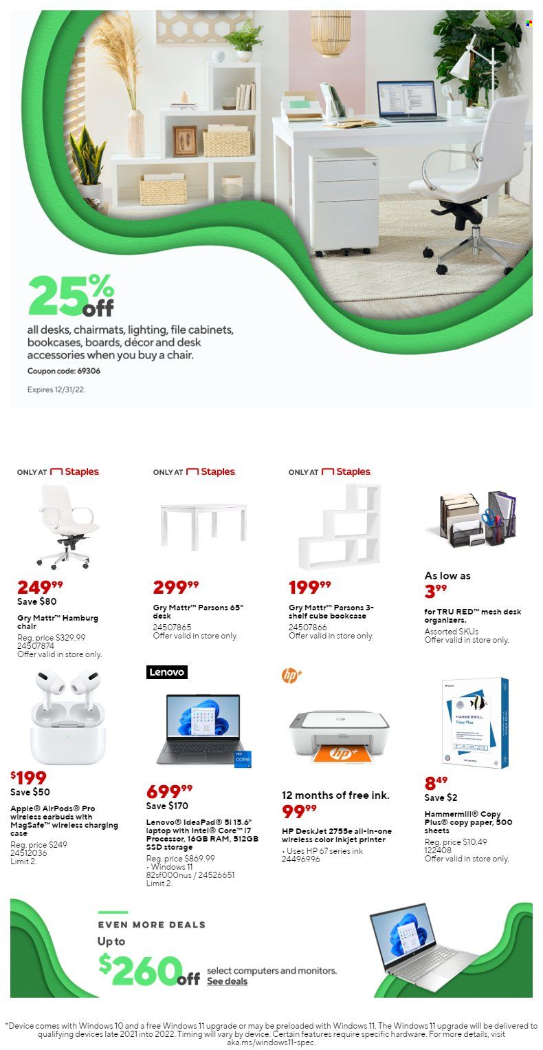 Staples Weekly Ad Flyer Specials October 16 to October 22, 2022