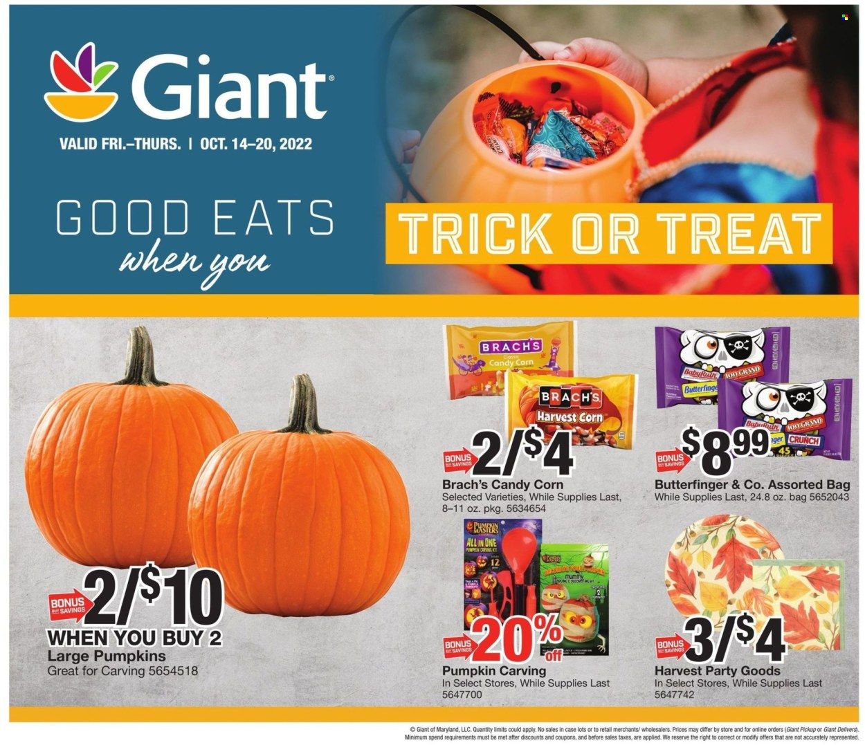 Giant Food (DE, MD, VA) Weekly Ad Flyer Specials October 14 to October 20, 2022