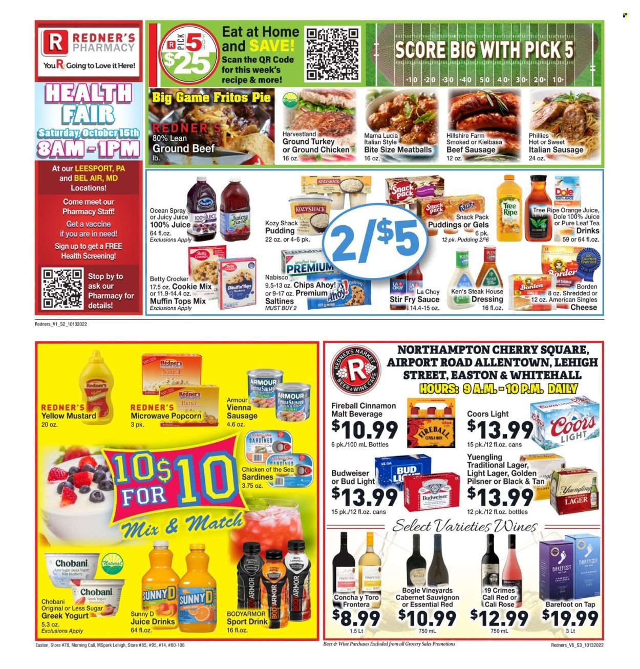 Redner's Markets (DE, MD, PA) Weekly Ad Flyer Specials October 13 to October 19, 2022