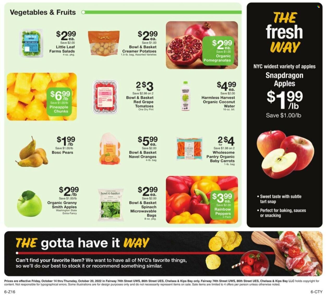 Fairway Market (CT, NJ, NY) Weekly Ad Flyer Specials October 14 to October 20, 2022