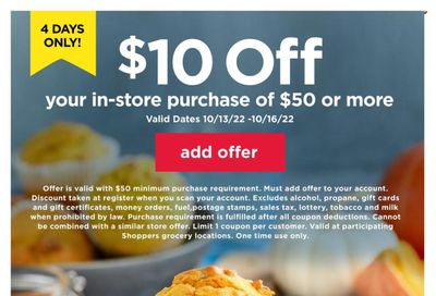 Shoppers (MD, VA) Weekly Ad Flyer Specials October 13 to October 16, 2022
