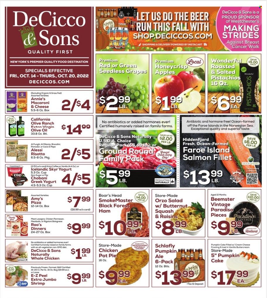 DeCicco & Sons (NY) Weekly Ad Flyer Specials October 14 to October 20, 2022