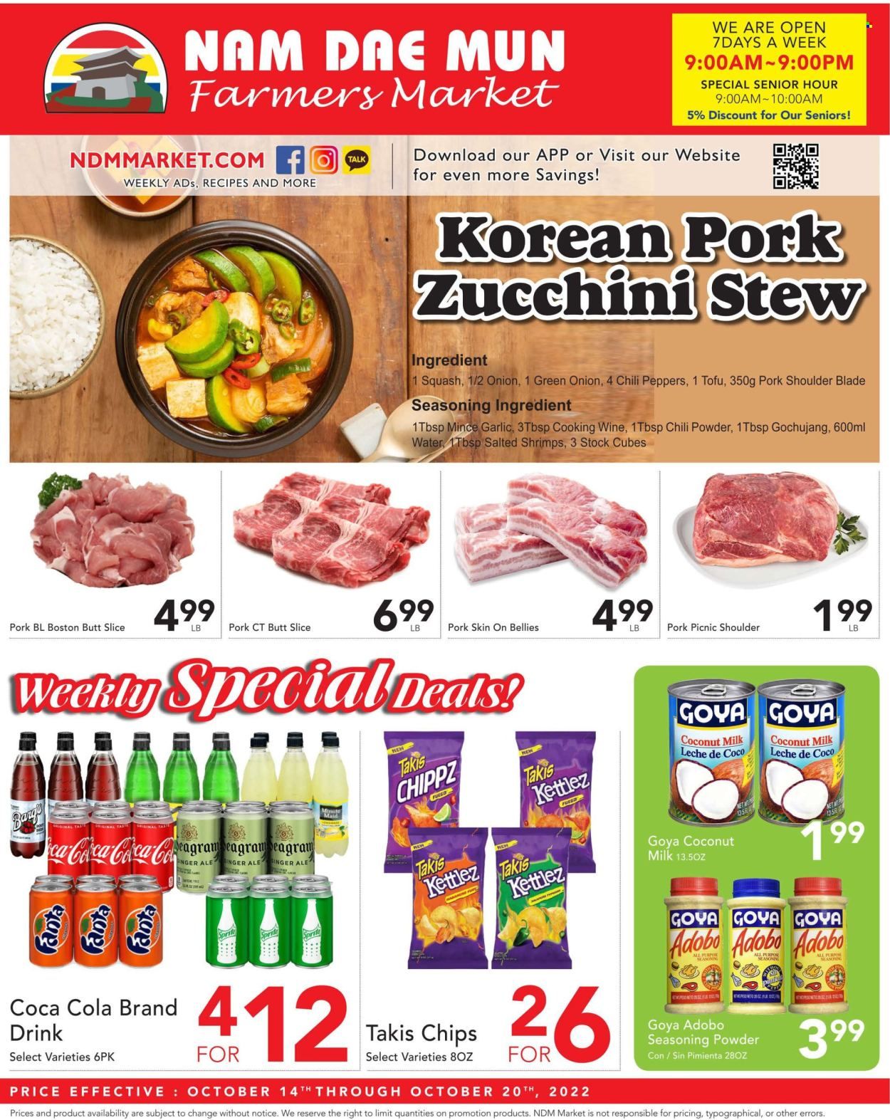 Nam Dae Mun Farmers Market (GA) Weekly Ad Flyer Specials October 14 to October 20, 2022