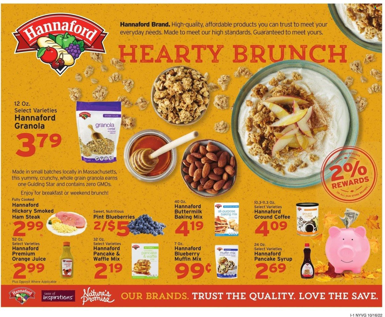 Hannaford (NY) Weekly Ad Flyer Specials October 16 to October 22, 2022