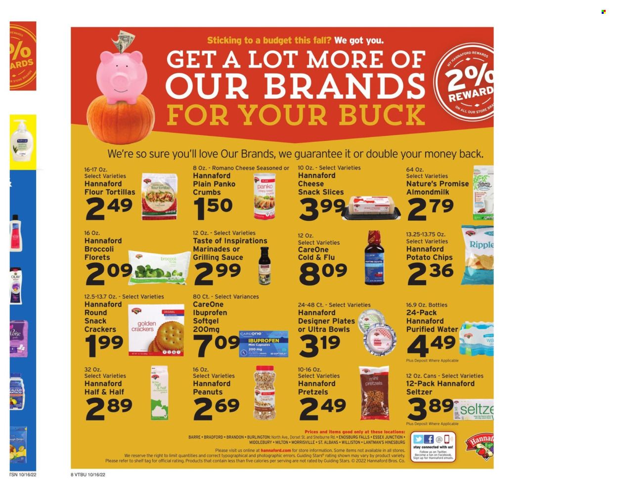 Hannaford (VT) Weekly Ad Flyer Specials October 16 to October 22, 2022