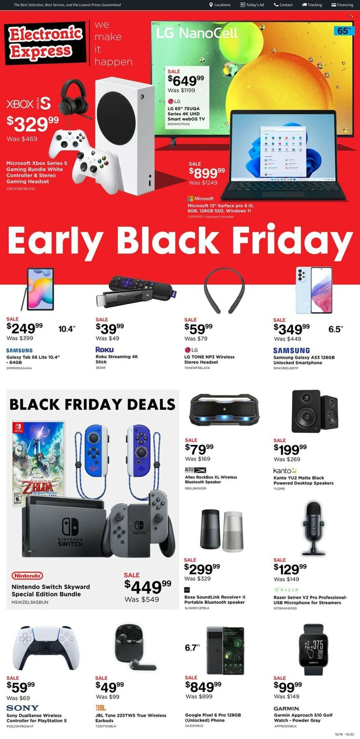 Electronic Express (AL, TN) Weekly Ad Flyer Specials October 16 to October 22, 2022